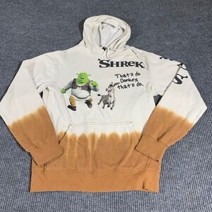 VTG DreamWorks Shrek Hoodie Adult Small Tie Dye AOP Big Graphic Movie Sweatshirt